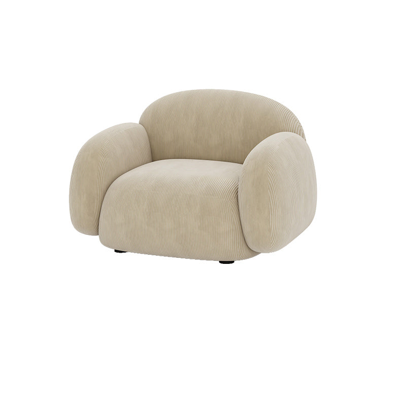 Contemporary Cushions Rolled Arm Living Room Stationary Settee