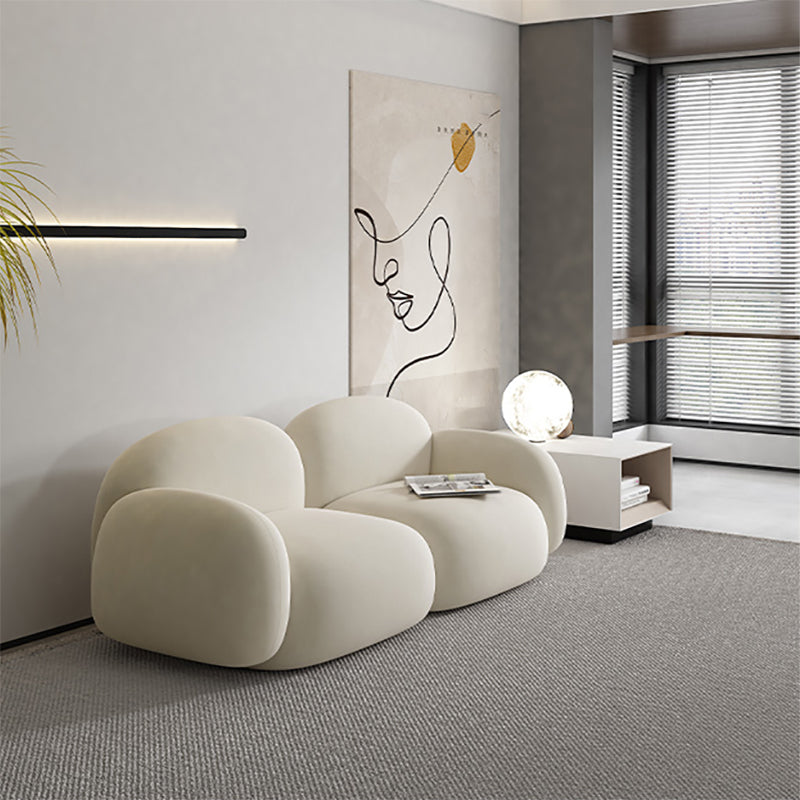 Contemporary Cushions Rolled Arm Living Room Stationary Settee