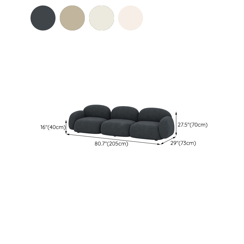 Contemporary Cushions Rolled Arm Living Room Stationary Settee