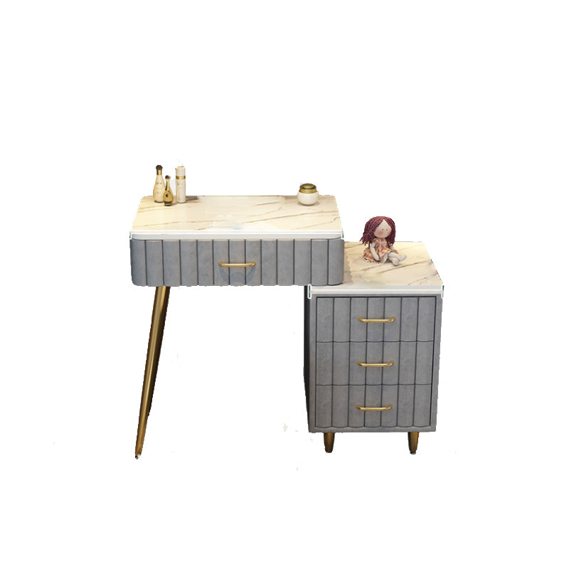 Lighted Mirror Makeup Vanity Luxurious Dressing Table Stool Set