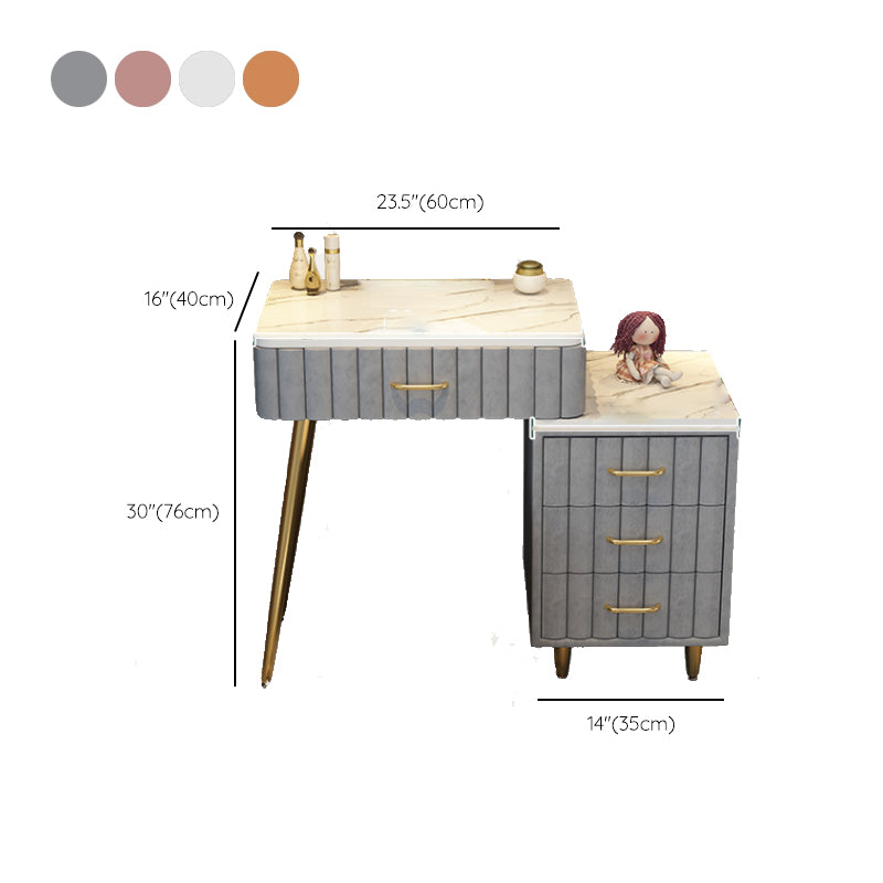 Lighted Mirror Makeup Vanity Luxurious Dressing Table Stool Set