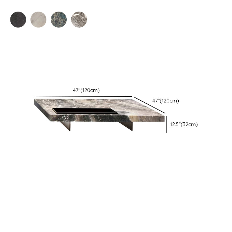 No Distressing Coffee Table Pedestal Marble Square Cocktail Table