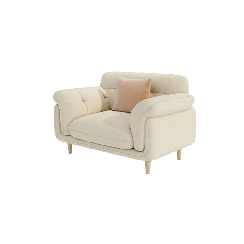 Contemporary Fabric Tufted Flared Arm Living Room Standard Seating