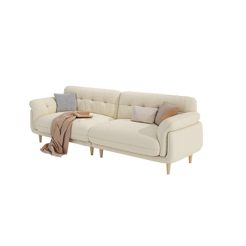 Contemporary Fabric Tufted Flared Arm Living Room Standard Seating