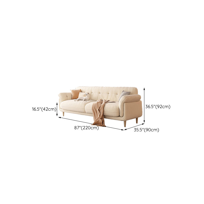 Contemporary Fabric Tufted Flared Arm Living Room Standard Seating