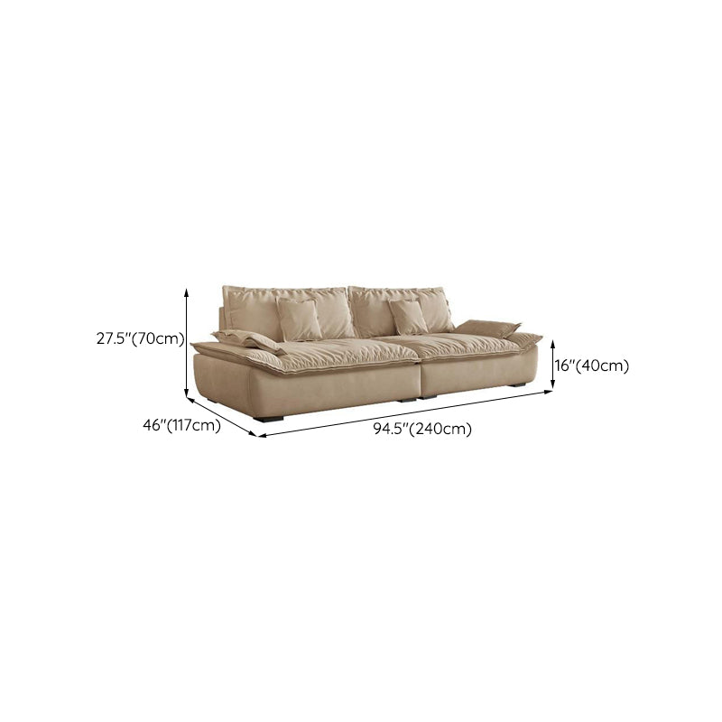 Contemporary Faux Leather Pillow Top Arm Pillows Living Room Seating
