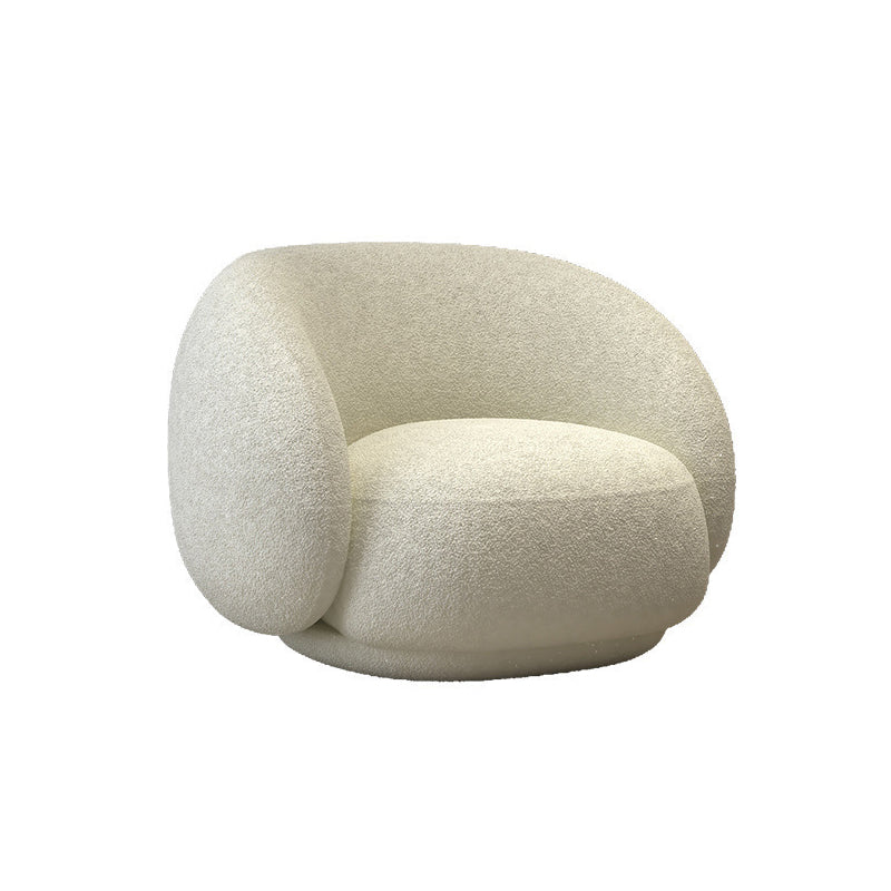 Contemporary Living Room Fabric Tuxedo Arm Cushions White Seating