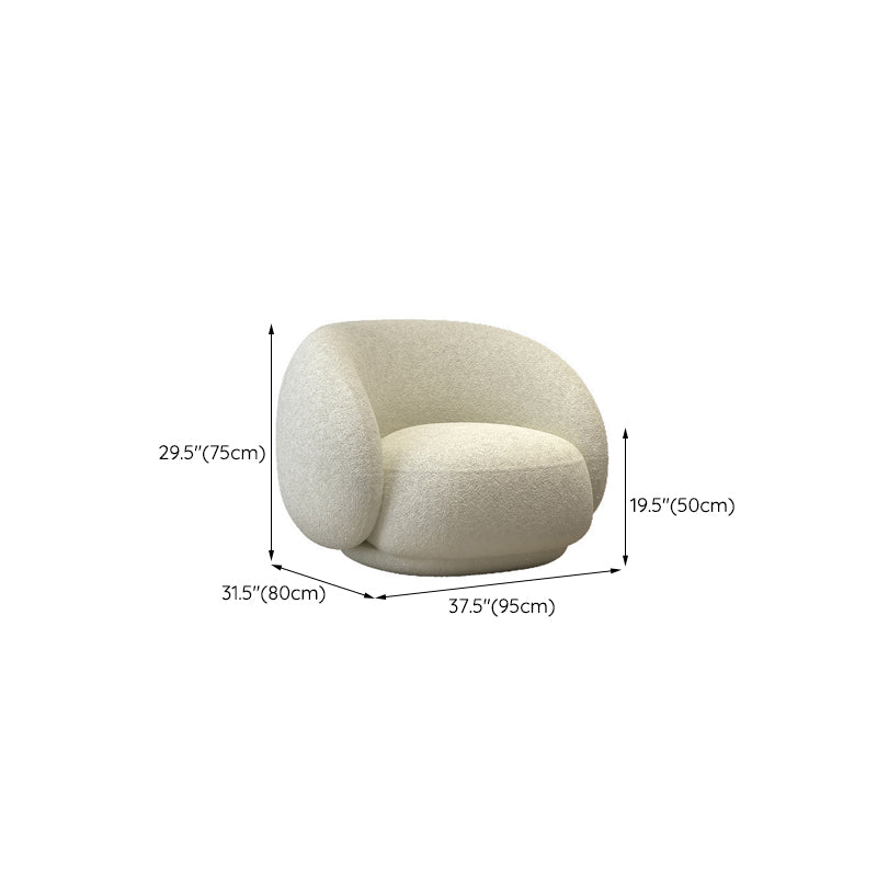 Contemporary Living Room Fabric Tuxedo Arm Cushions White Seating