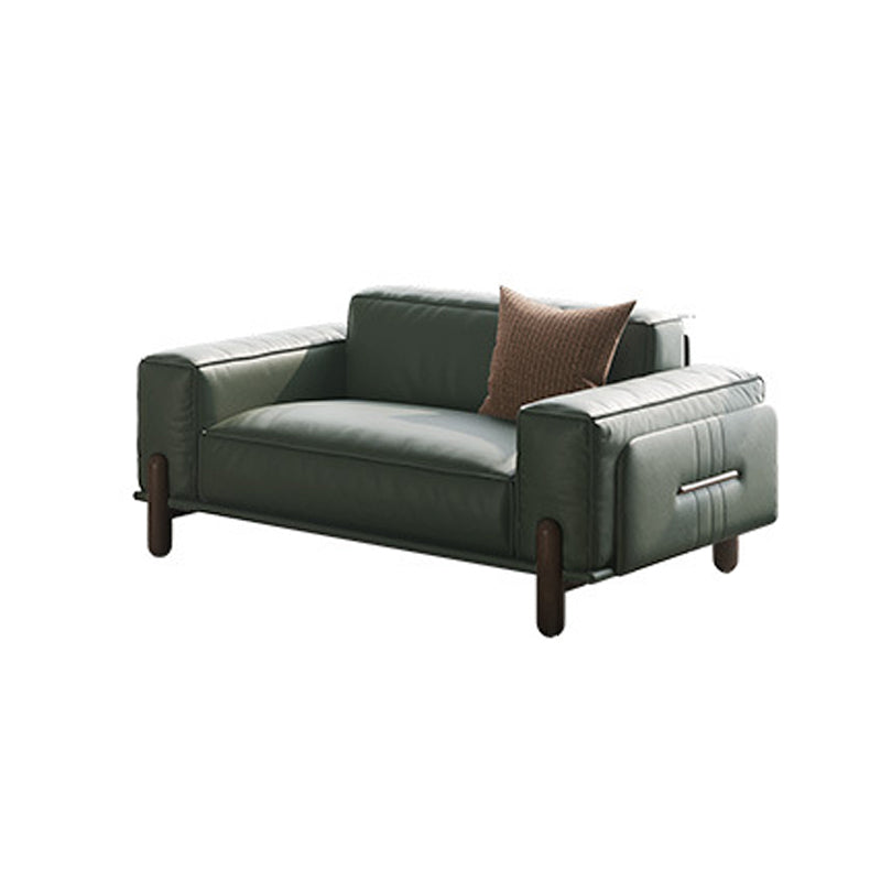 Vintage Forest Green Cushions Square Arm Living Room Seating