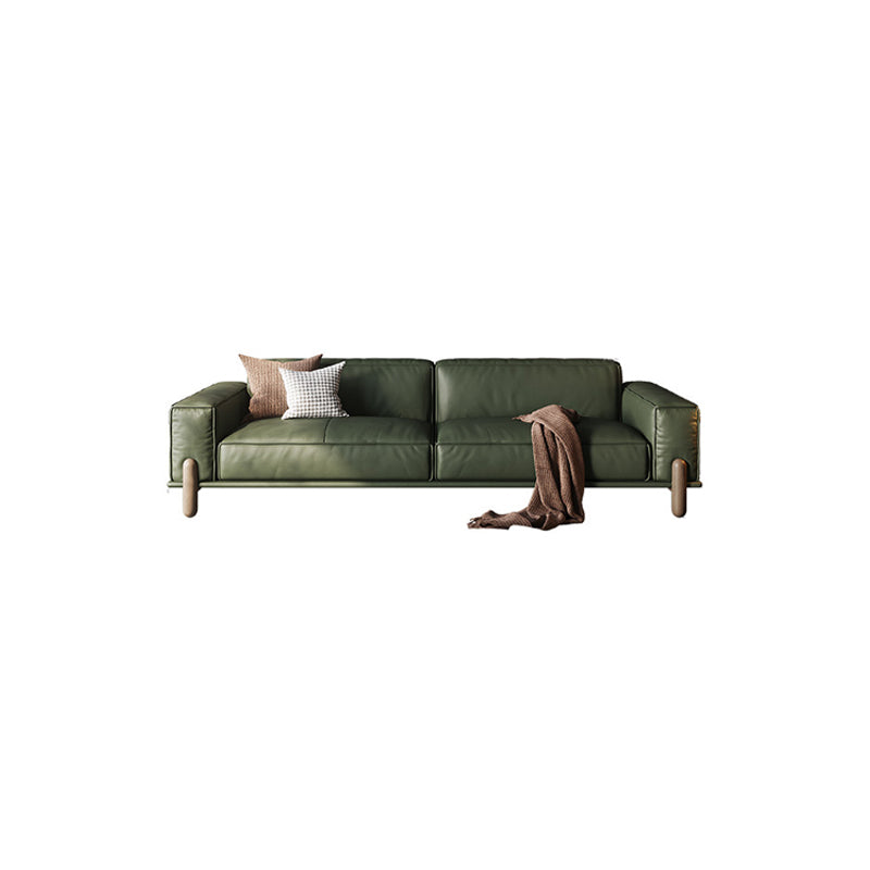 Vintage Forest Green Cushions Square Arm Living Room Seating