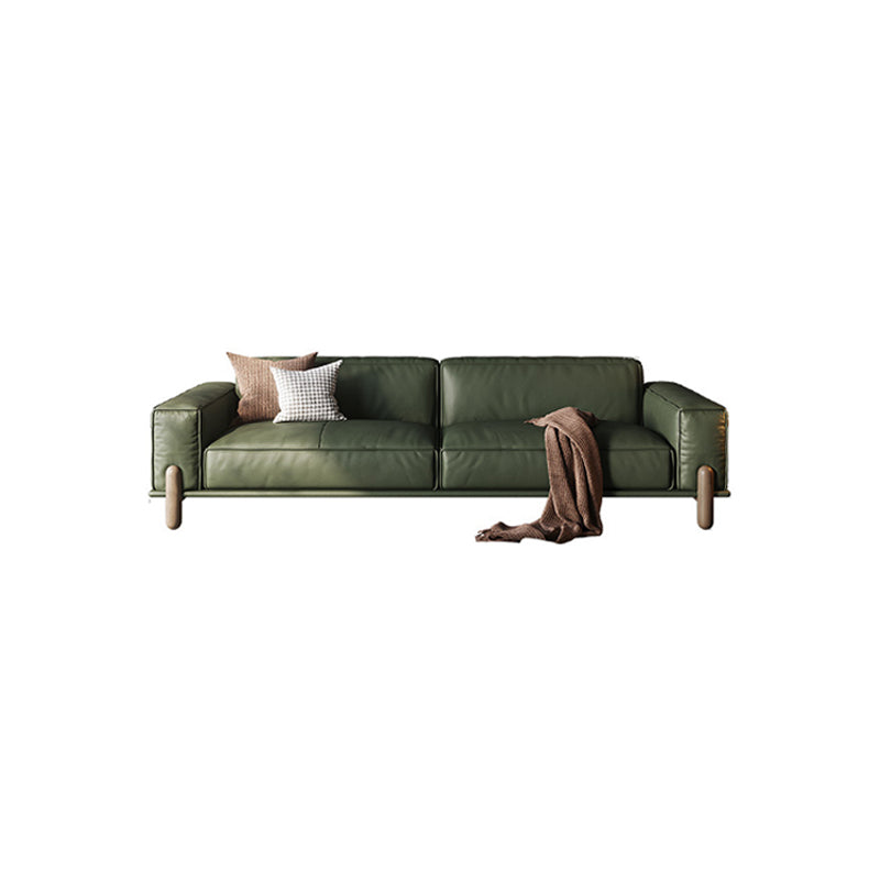Vintage Forest Green Cushions Square Arm Living Room Seating