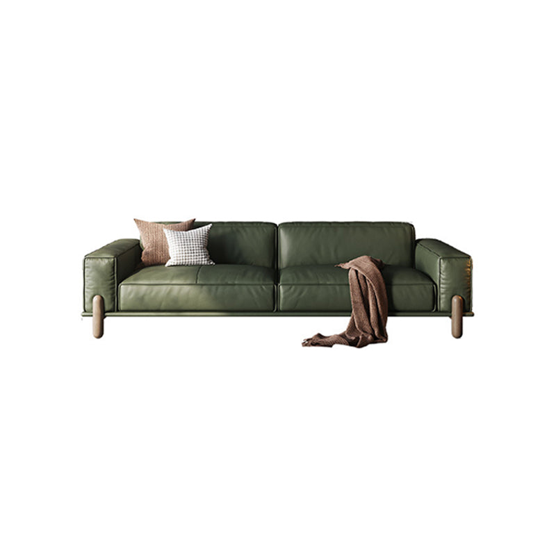 Vintage Forest Green Cushions Square Arm Living Room Seating