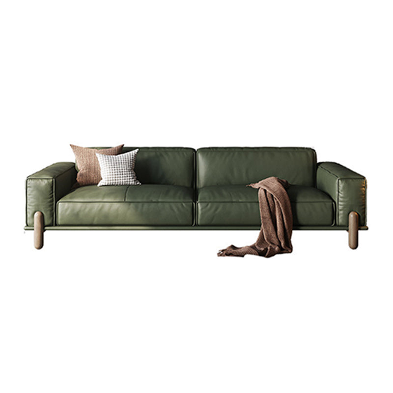 Vintage Forest Green Cushions Square Arm Living Room Seating