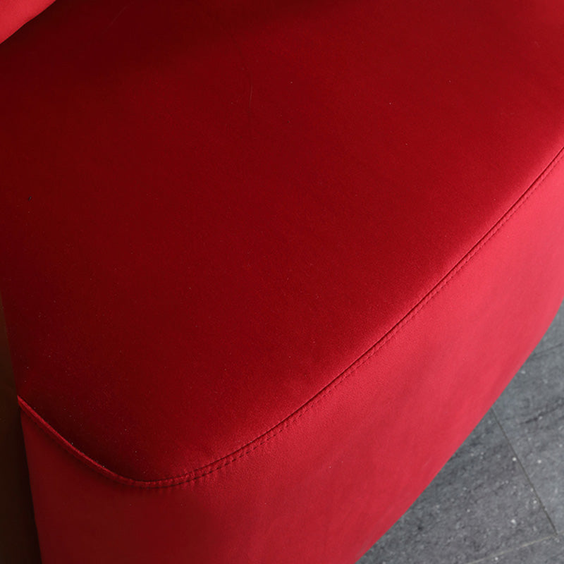Glam Style Velvet ArmChair Solid Color Swivel Pillow Back Chair