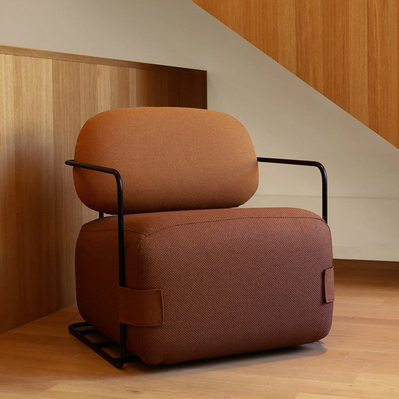Modern Living Room Cushion Back Arms Included Fabric Arm Chair