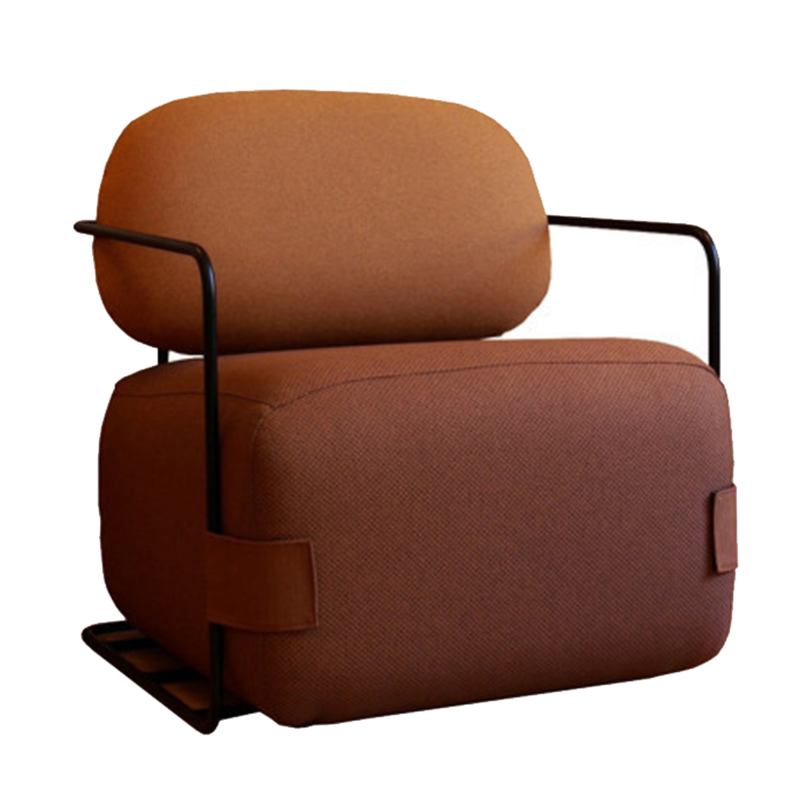 Modern Living Room Cushion Back Arms Included Fabric Arm Chair