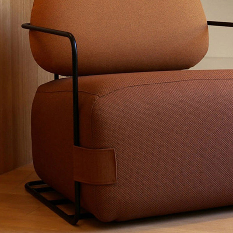 Modern Living Room Cushion Back Arms Included Fabric Arm Chair