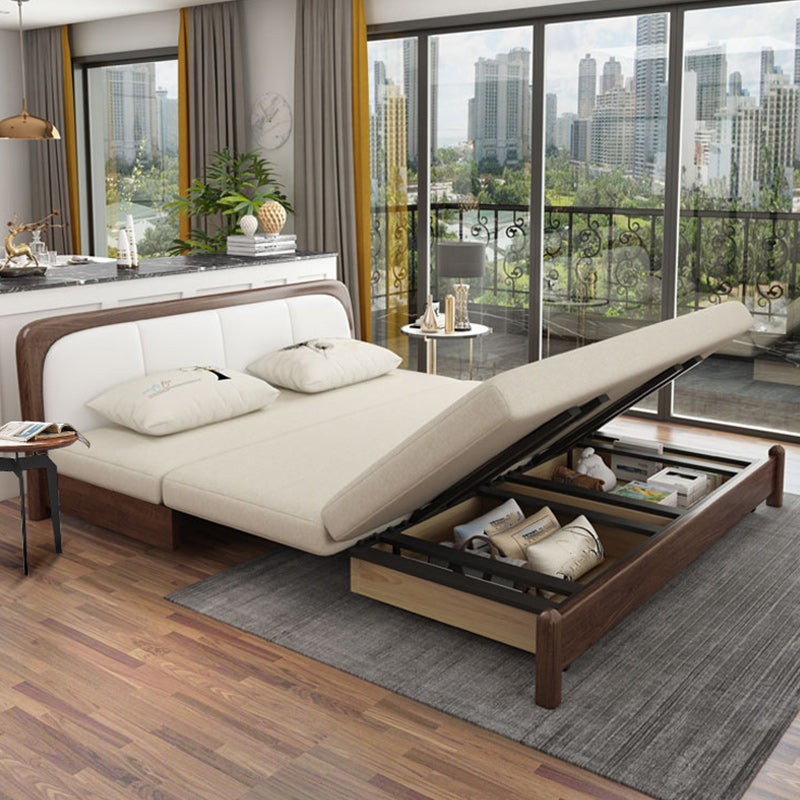 31" Wide Contemporary Futon Sofa Bed Cushion Back Futon Sleeper Sofa