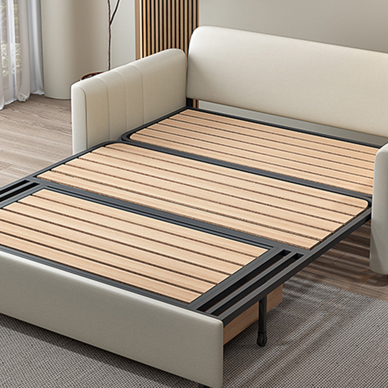 31" Wide Scandinavian Futon Sofa Bed White Futon Sleeper Sofa