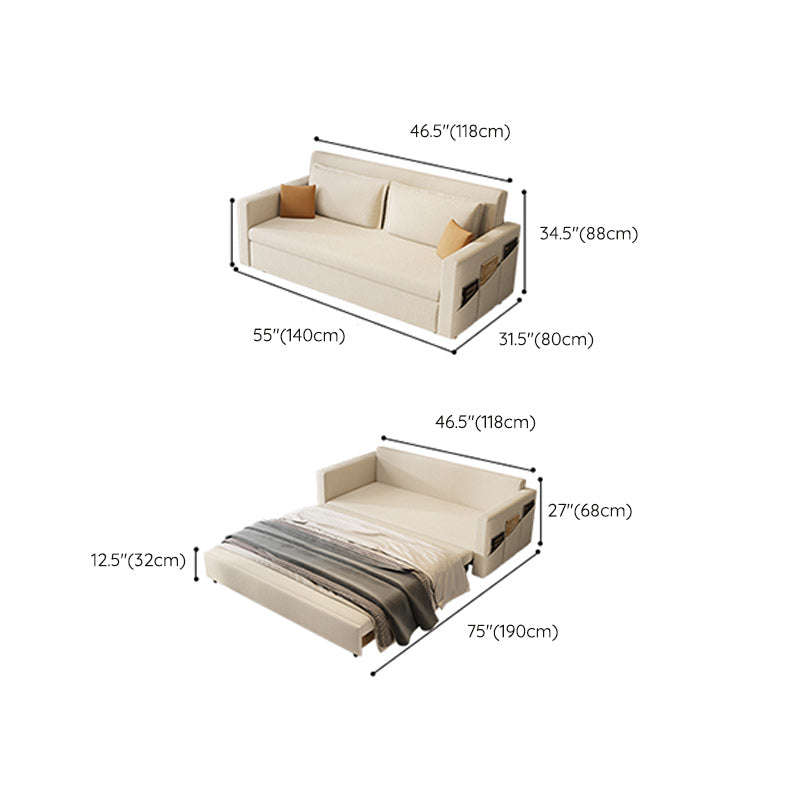 31" Wide Scandinavian Sofa Bed Cushion Back Futon Sleeper Sofa