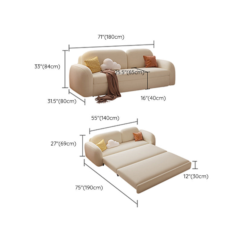 31" Wide Scandinavian Futon Sofa Bed Pillow Included Sleeper Sofa