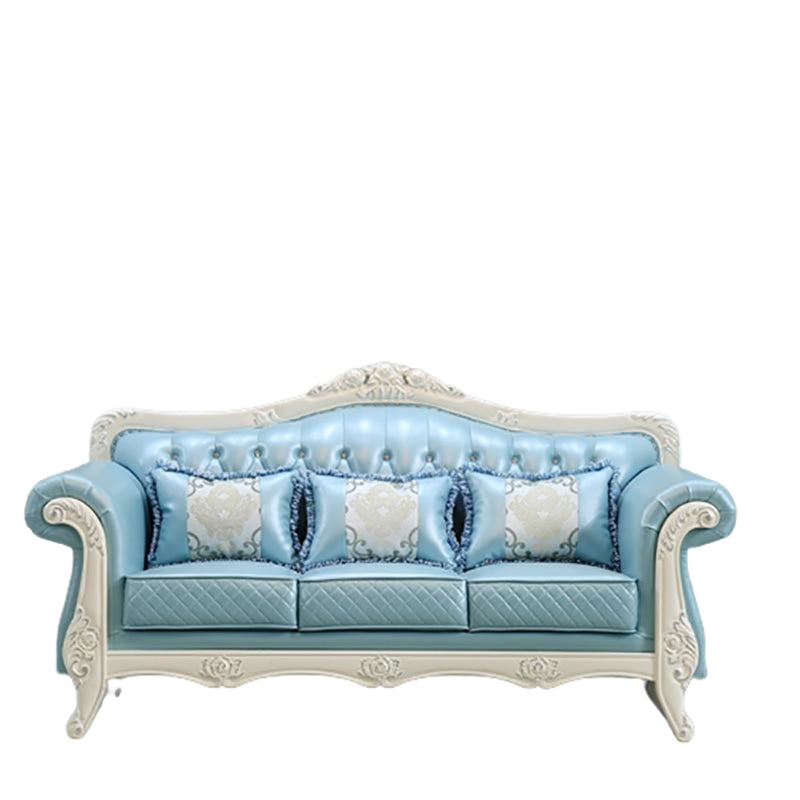 37" High Sofa Rolled Arm Sofa with Tufted Split-Back for Living Room