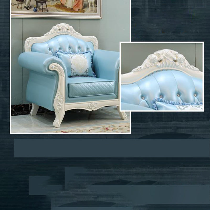 37" High Sofa Rolled Arm Sofa with Tufted Split-Back for Living Room