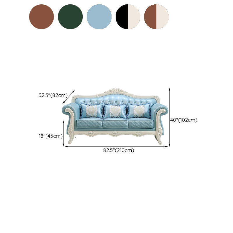 37" High Sofa Rolled Arm Sofa with Tufted Split-Back for Living Room