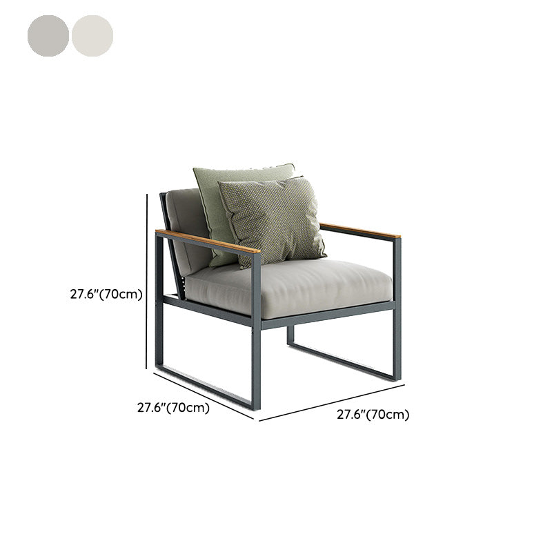 Metal Patio Sofa Industrial Style Minimalist Villa Outdoor Patio Sofa