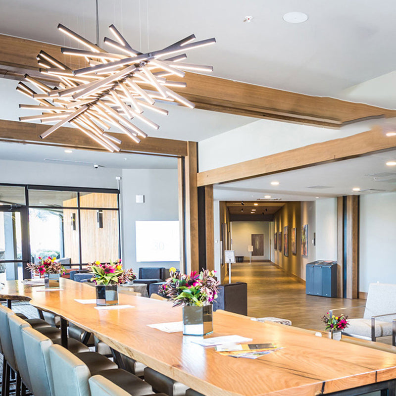 Nordic LED Island Lighting Fixture Creative Metal Pendant Light for Dining Room