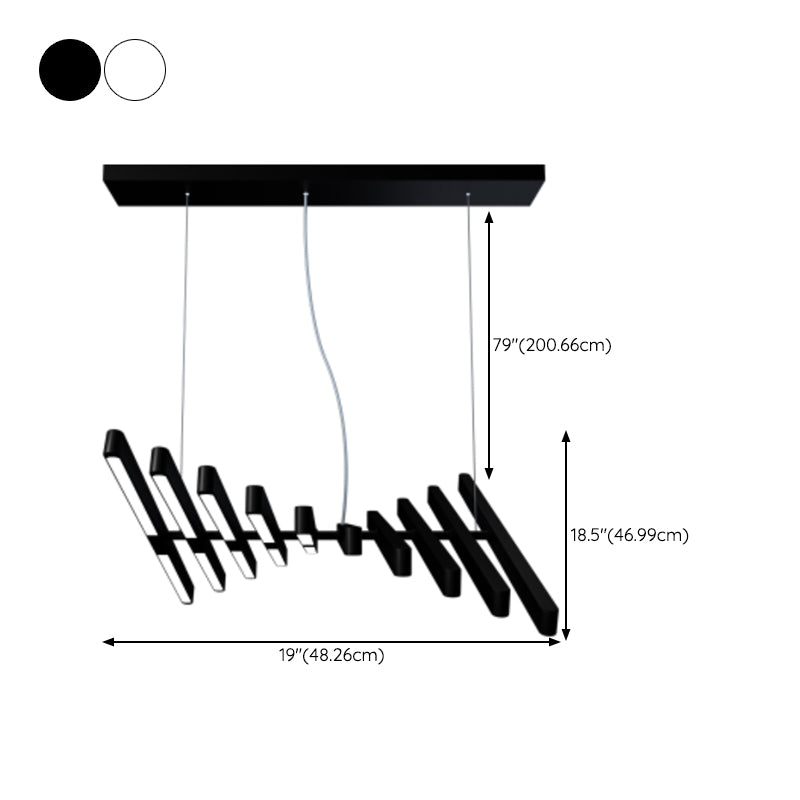 Nordic LED Island Lighting Fixture Creative Metal Pendant Light for Dining Room