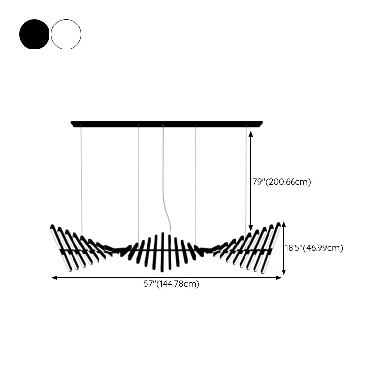 Nordic LED Island Lighting Fixture Creative Metal Pendant Light for Dining Room