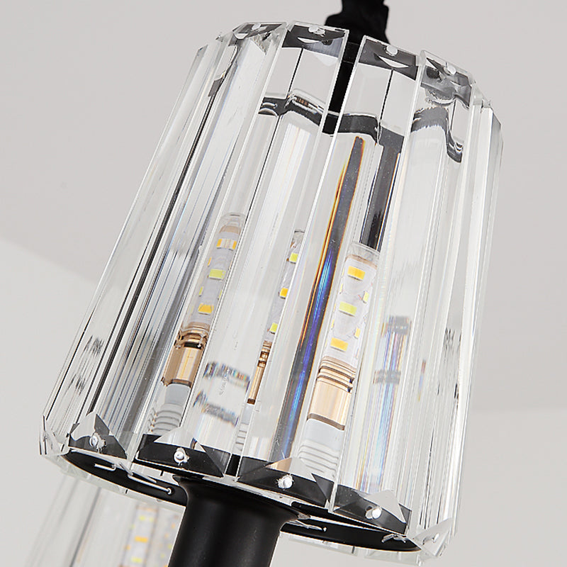 American Style Hanging Lamp Crystal Shade Island Light Fixture for Living Room