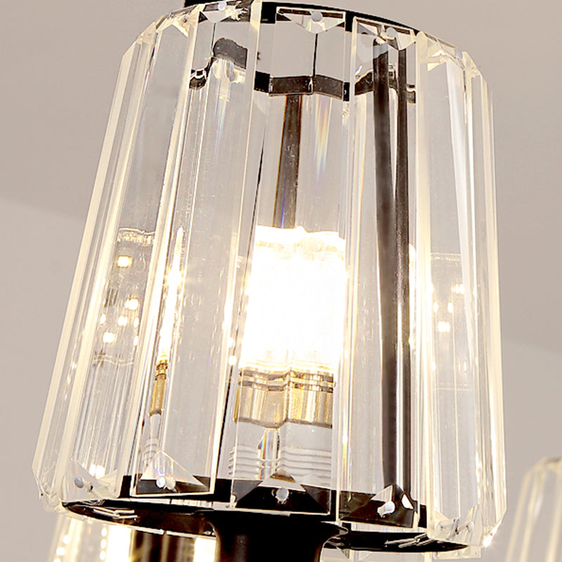American Style Hanging Lamp Crystal Shade Island Light Fixture for Living Room