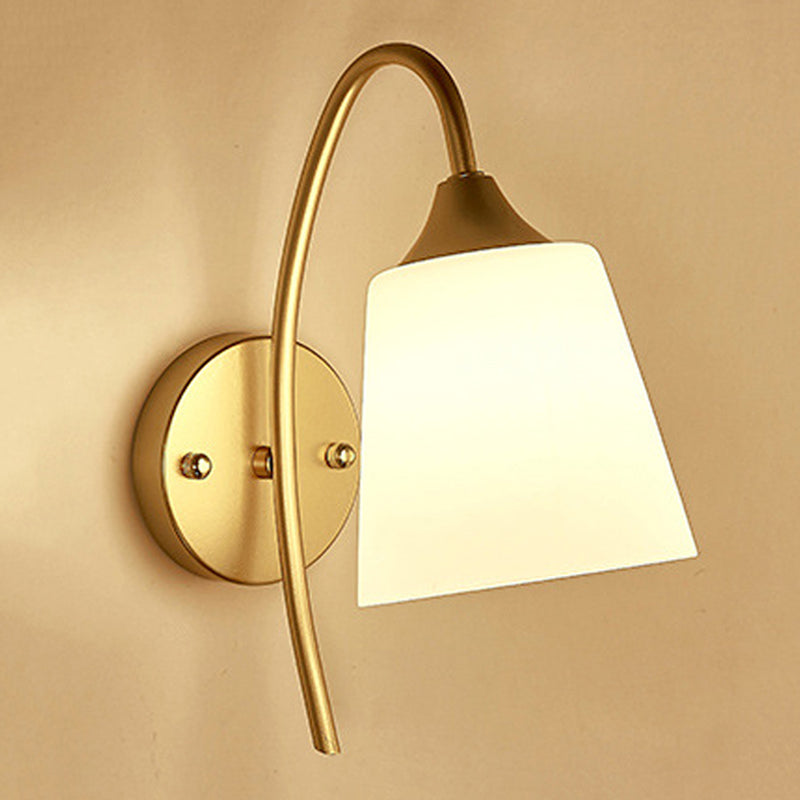 Modernist 1 Light Wall Sconce Gold Metal Sconce Lighting for Bedroom
