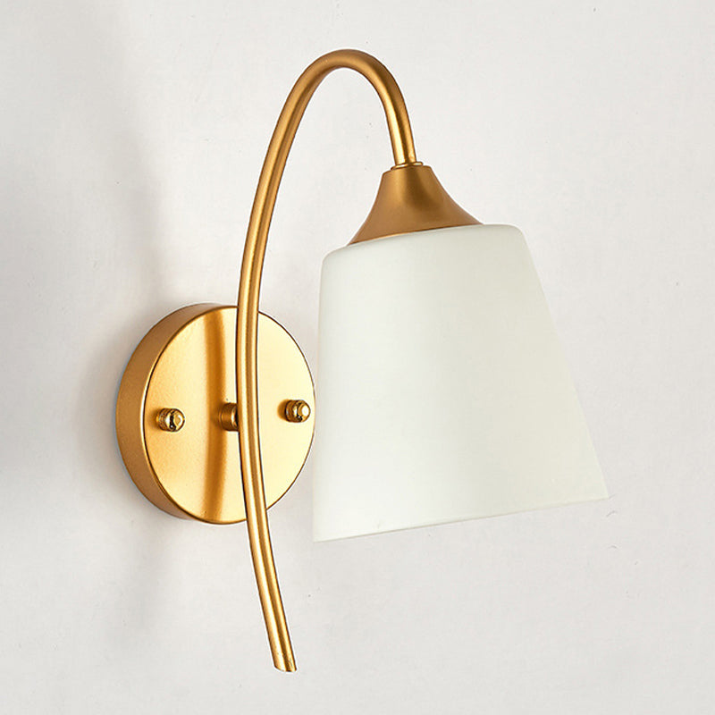 Modernist 1 Light Wall Sconce Gold Metal Sconce Lighting for Bedroom