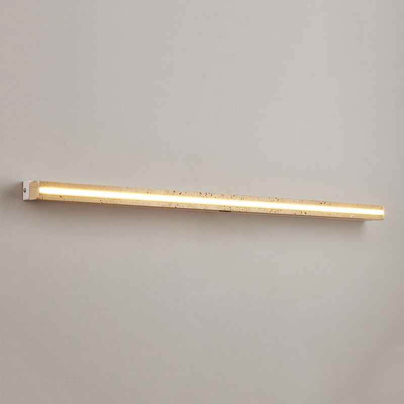 Linear Shape Stone Wall Mount Light Modern Style 1-Light Wall Light Sconce in Yellow