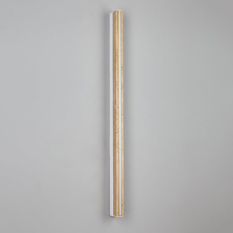 Linear Shape Stone Wall Mount Light Modern Style 1-Light Wall Light Sconce in Yellow