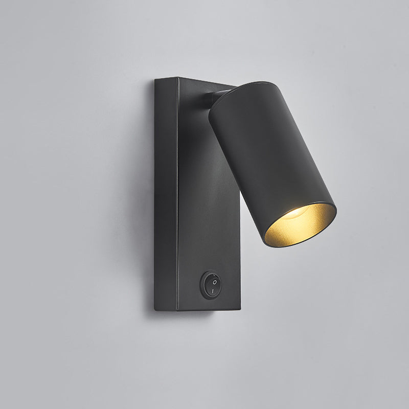 Modern Pivoting Wall Sconce Cylinder Reading Wall Light for Bedroom