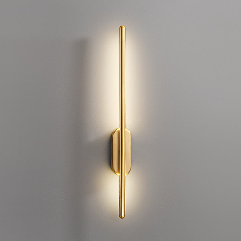 Minimalist LED Wall Lamp Thin-Line Copper Sconce Lighting for Bedroom