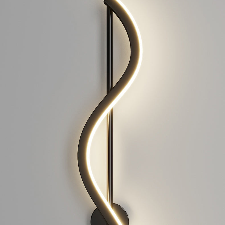 Metal Linear Shape Wall Light Modern Style 1-Light Wall Light Sconce