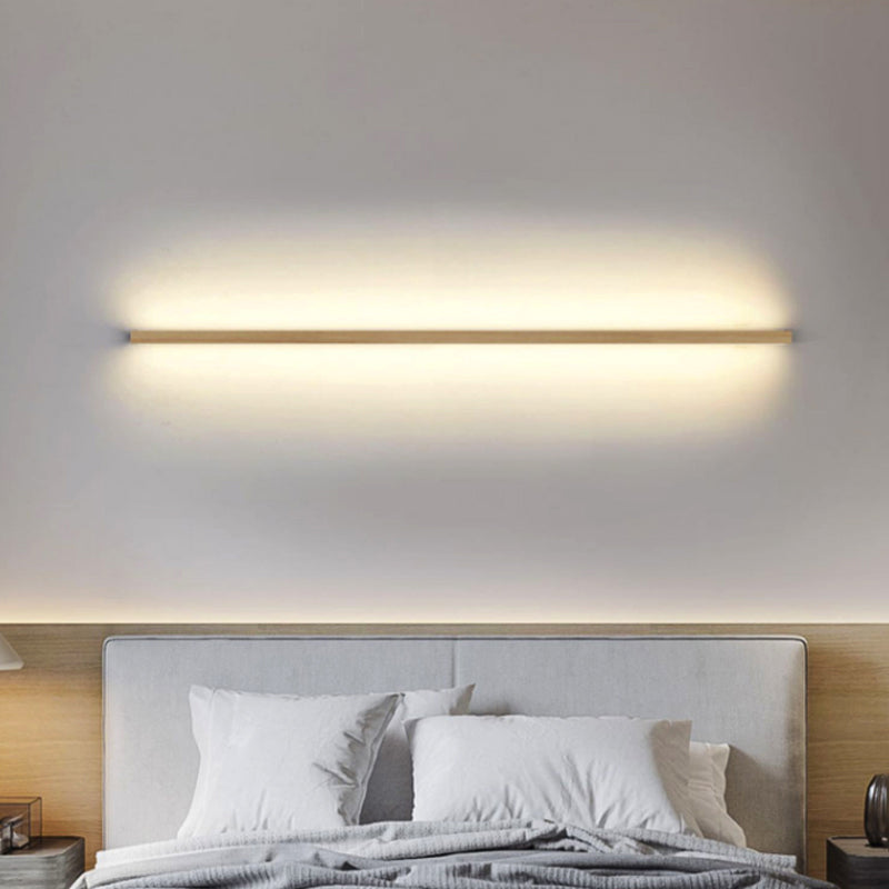 Wooden LED Wall Light Fixture Minimalist Wall Light Sconce for Bedroom