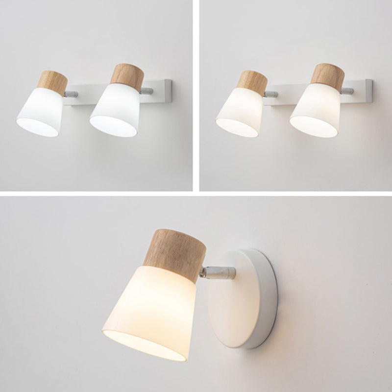 Nordic Wooden Wall Light Fixture Minimalist Wall Light Sconce for Bedroom