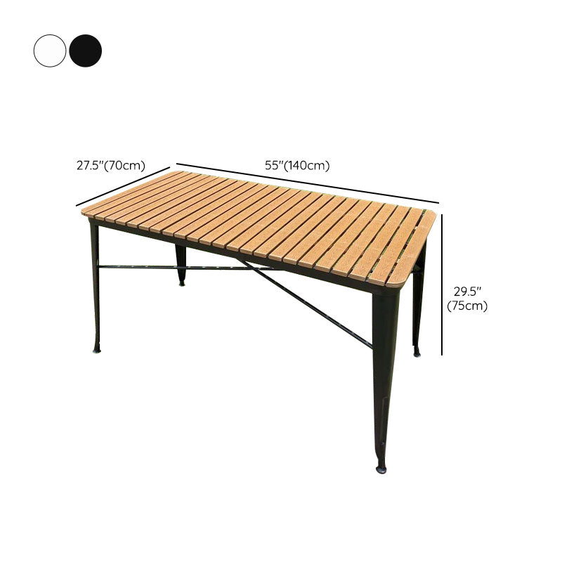 Wood-Like Dining Table Farmhouse Style Water Resistant Dining Table