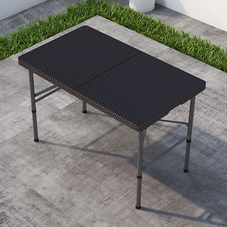 Industrial Plastic Foldable Dining Table Rectangle Water Resistant Table