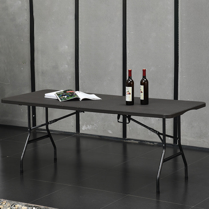 Industrial Plastic Foldable Dining Table Rectangle Water Resistant Table