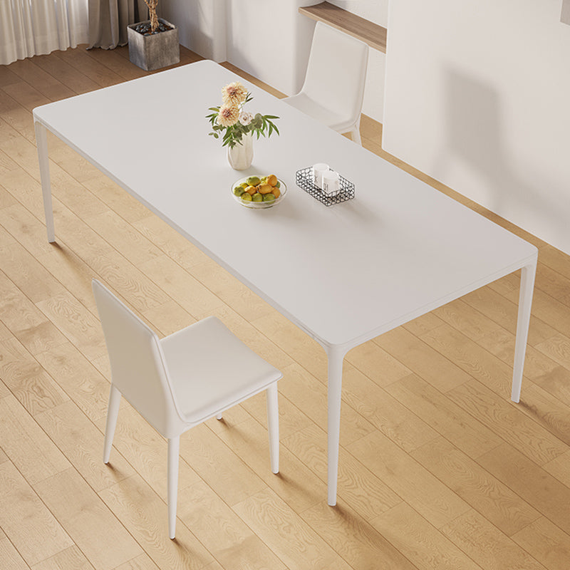Modern 1/3/4/5/7 Pieces Dining Table Set Stone Rectangle Furniture in White