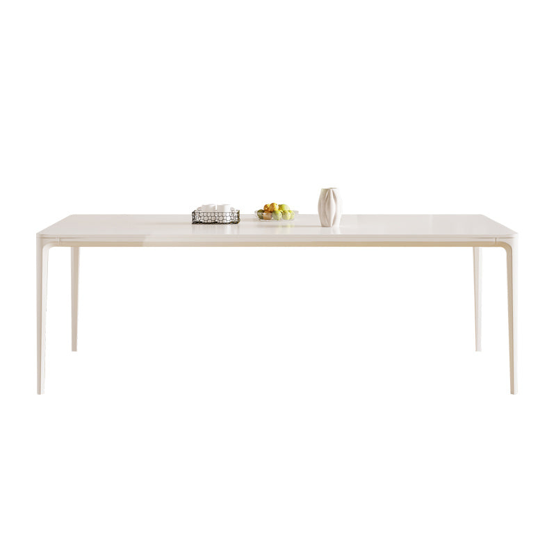 Modern 1/3/4/5/7 Pieces Dining Table Set Stone Rectangle Furniture in White
