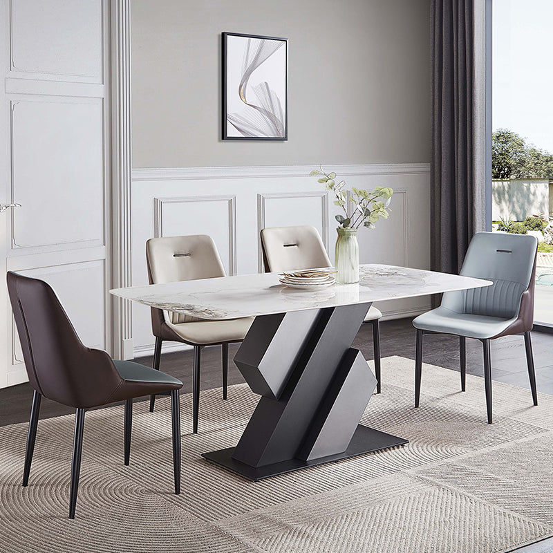 Modern Rectangle Dining Table Set 1/4/5/7 Pieces Dinette Set for Home
