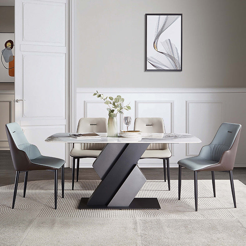Modern Rectangle Dining Table Set 1/4/5/7 Pieces Dinette Set for Home